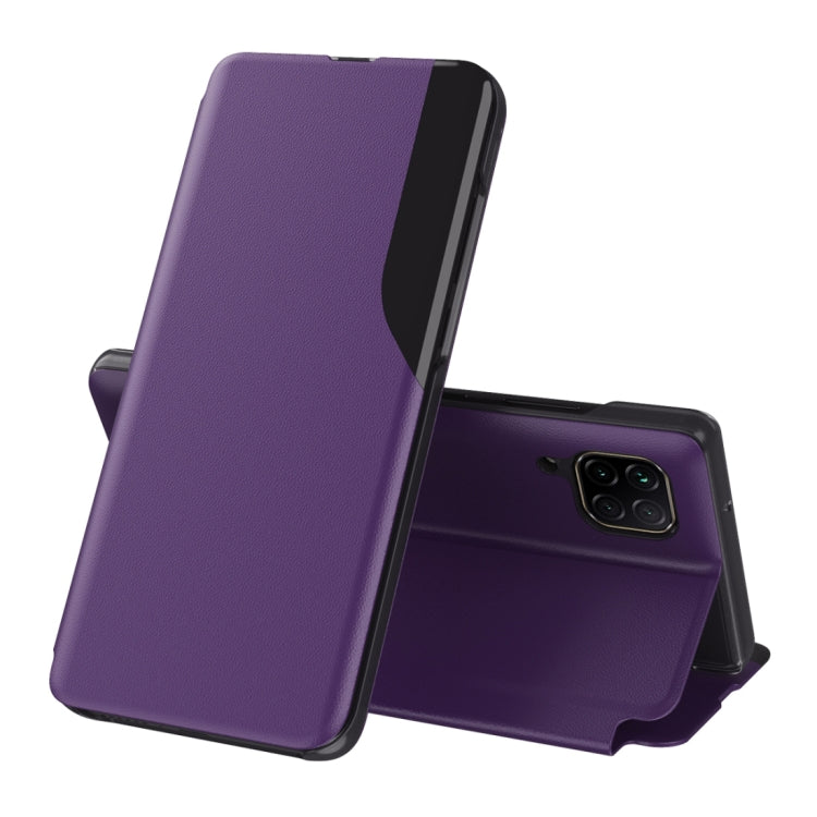 Display laterale Custodia in pelle a ribalta orizzontale antiurto con supporto e funzione di risposta alle chiamate e sospensione / risveglio, For Huawei Mate 20, For Huawei Mate 20 Pro, For Huawei P20, For Huawei P30, For Huawei P40 Lite / Nova 6 SE