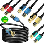 Larghezza di banda in fibra ottica domestica Cavo di rete CAT8 da 10 Gigabit, 8m, 10m, 15m, 20m