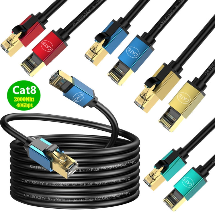 Larghezza di banda in fibra ottica domestica Cavo di rete CAT8 da 10 Gigabit, 8m, 10m, 15m, 20m