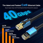 Larghezza di banda in fibra ottica domestica Cavo di rete CAT8 da 10 Gigabit, 8m, 10m, 15m, 20m