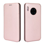 Struttura in fibra di carbonio Flip orizzontale magnetico Custodia in pelle TPU + PC + PU con slot per schede, For Huawei Mate 30 Pro, For Huawei Mate 30, For Huawei nova 6 SE / nova 7i, For Huawei P30