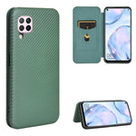 Struttura in fibra di carbonio Flip orizzontale magnetico Custodia in pelle TPU + PC + PU con slot per schede, For Huawei Mate 30 Pro, For Huawei Mate 30, For Huawei nova 6 SE / nova 7i, For Huawei P30
