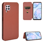 Struttura in fibra di carbonio Flip orizzontale magnetico Custodia in pelle TPU + PC + PU con slot per schede, For Huawei Mate 30 Pro, For Huawei Mate 30, For Huawei nova 6 SE / nova 7i, For Huawei P30