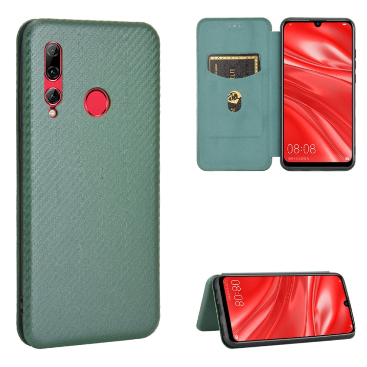 Struttura in fibra di carbonio Flip orizzontale magnetico Custodia in pelle TPU + PC + PU con slot per schede, For Huawei Honor 10i / 20i, For Huawei Honor 20 / nova 5T, For Huawei nova 7 SE / P40 Lite 5G, For Huawei nova 6 4G