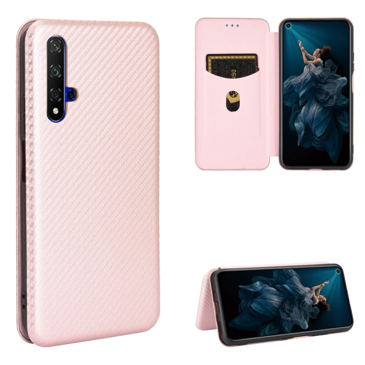Struttura in fibra di carbonio Flip orizzontale magnetico Custodia in pelle TPU + PC + PU con slot per schede, For Huawei Honor 10i / 20i, For Huawei Honor 20 / nova 5T, For Huawei nova 7 SE / P40 Lite 5G, For Huawei nova 6 4G