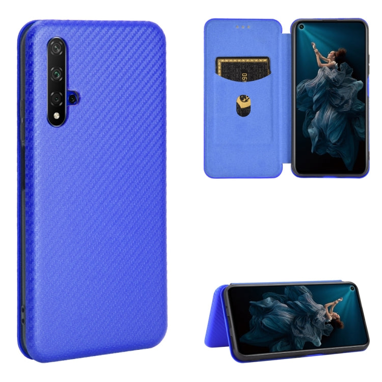 Struttura in fibra di carbonio Flip orizzontale magnetico Custodia in pelle TPU + PC + PU con slot per schede, For Huawei Honor 10i / 20i, For Huawei Honor 20 / nova 5T, For Huawei nova 7 SE / P40 Lite 5G, For Huawei nova 6 4G