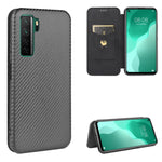 Struttura in fibra di carbonio Flip orizzontale magnetico Custodia in pelle TPU + PC + PU con slot per schede, For Huawei Honor 10i / 20i, For Huawei Honor 20 / nova 5T, For Huawei nova 7 SE / P40 Lite 5G, For Huawei nova 6 4G