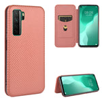 Struttura in fibra di carbonio Flip orizzontale magnetico Custodia in pelle TPU + PC + PU con slot per schede, For Huawei Honor 10i / 20i, For Huawei Honor 20 / nova 5T, For Huawei nova 7 SE / P40 Lite 5G, For Huawei nova 6 4G