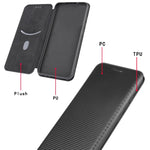 Struttura in fibra di carbonio Flip orizzontale magnetico Custodia in pelle TPU + PC + PU con slot per schede, For Huawei nova 6 5G, For Huawei nova 7 Pro 5G, For Huawei nova 7 5G, For Huawei P Smart Z / Y9 Prime (2019)