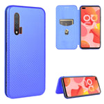 Struttura in fibra di carbonio Flip orizzontale magnetico Custodia in pelle TPU + PC + PU con slot per schede, For Huawei nova 6 5G, For Huawei nova 7 Pro 5G, For Huawei nova 7 5G, For Huawei P Smart Z / Y9 Prime (2019)