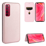 Struttura in fibra di carbonio Flip orizzontale magnetico Custodia in pelle TPU + PC + PU con slot per schede, For Huawei nova 6 5G, For Huawei nova 7 Pro 5G, For Huawei nova 7 5G, For Huawei P Smart Z / Y9 Prime (2019)