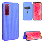 Struttura in fibra di carbonio Flip orizzontale magnetico Custodia in pelle TPU + PC + PU con slot per schede, For Huawei nova 6 5G, For Huawei nova 7 Pro 5G, For Huawei nova 7 5G, For Huawei P Smart Z / Y9 Prime (2019)