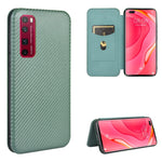 Struttura in fibra di carbonio Flip orizzontale magnetico Custodia in pelle TPU + PC + PU con slot per schede, For Huawei nova 6 5G, For Huawei nova 7 Pro 5G, For Huawei nova 7 5G, For Huawei P Smart Z / Y9 Prime (2019)