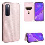 Struttura in fibra di carbonio Flip orizzontale magnetico Custodia in pelle TPU + PC + PU con slot per schede, For Huawei nova 6 5G, For Huawei nova 7 Pro 5G, For Huawei nova 7 5G, For Huawei P Smart Z / Y9 Prime (2019)