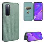 Struttura in fibra di carbonio Flip orizzontale magnetico Custodia in pelle TPU + PC + PU con slot per schede, For Huawei nova 6 5G, For Huawei nova 7 Pro 5G, For Huawei nova 7 5G, For Huawei P Smart Z / Y9 Prime (2019)