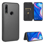 Struttura in fibra di carbonio Flip orizzontale magnetico Custodia in pelle TPU + PC + PU con slot per schede, For Huawei nova 6 5G, For Huawei nova 7 Pro 5G, For Huawei nova 7 5G, For Huawei P Smart Z / Y9 Prime (2019)