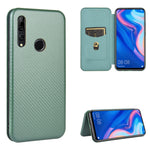 Struttura in fibra di carbonio Flip orizzontale magnetico Custodia in pelle TPU + PC + PU con slot per schede, For Huawei nova 6 5G, For Huawei nova 7 Pro 5G, For Huawei nova 7 5G, For Huawei P Smart Z / Y9 Prime (2019)