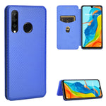 Struttura in fibra di carbonio Flip orizzontale magnetico Custodia in pelle TPU + PC + PU con slot per schede, For Huawei P30 Lite / nova 4e, For Huawei P30 Pro, For Huawei P40 Pro+, For Huawei P40 Pro