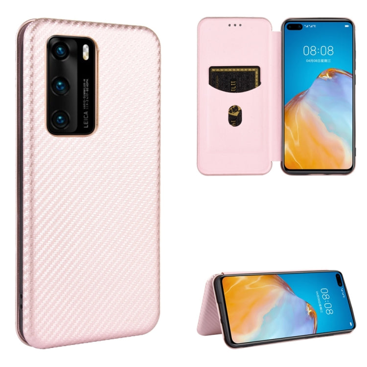 Struttura in fibra di carbonio Flip orizzontale magnetico Custodia in pelle TPU + PC + PU con slot per schede, For Huawei P40, For Huawei Y6p, For Huawei Y8p / Enjoy 10S, For Huawei Honor 9X Lite