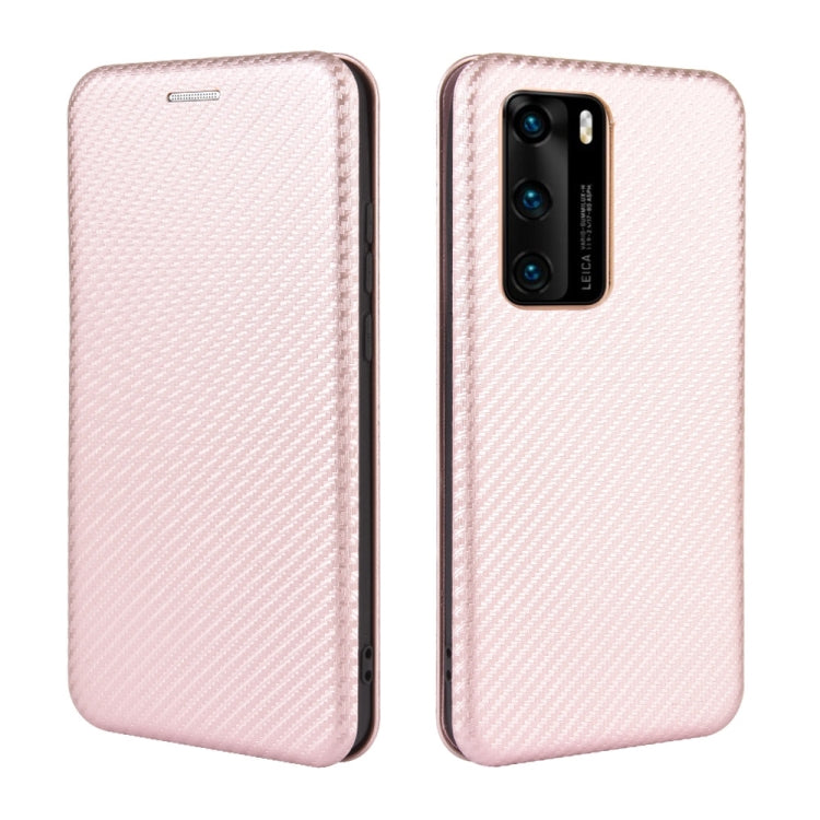 Struttura in fibra di carbonio Flip orizzontale magnetico Custodia in pelle TPU + PC + PU con slot per schede, For Huawei P40, For Huawei Y6p, For Huawei Y8p / Enjoy 10S, For Huawei Honor 9X Lite