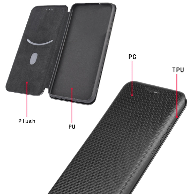 Struttura in fibra di carbonio Flip orizzontale magnetico Custodia in pelle TPU + PC + PU con slot per schede, For Huawei P40, For Huawei Y6p, For Huawei Y8p / Enjoy 10S, For Huawei Honor 9X Lite