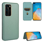Struttura in fibra di carbonio Flip orizzontale magnetico Custodia in pelle TPU + PC + PU con slot per schede, For Huawei P40, For Huawei Y6p, For Huawei Y8p / Enjoy 10S, For Huawei Honor 9X Lite