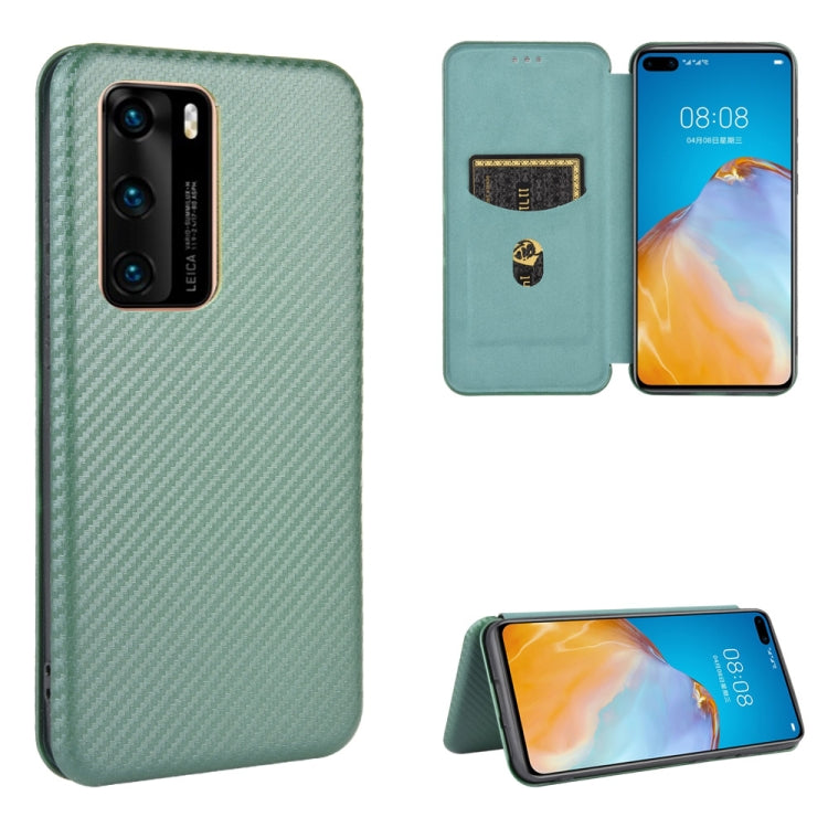 Struttura in fibra di carbonio Flip orizzontale magnetico Custodia in pelle TPU + PC + PU con slot per schede, For Huawei P40, For Huawei Y6p, For Huawei Y8p / Enjoy 10S, For Huawei Honor 9X Lite
