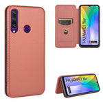 Struttura in fibra di carbonio Flip orizzontale magnetico Custodia in pelle TPU + PC + PU con slot per schede, For Huawei P40, For Huawei Y6p, For Huawei Y8p / Enjoy 10S, For Huawei Honor 9X Lite