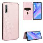 Struttura in fibra di carbonio Flip orizzontale magnetico Custodia in pelle TPU + PC + PU con slot per schede, For Huawei P40, For Huawei Y6p, For Huawei Y8p / Enjoy 10S, For Huawei Honor 9X Lite