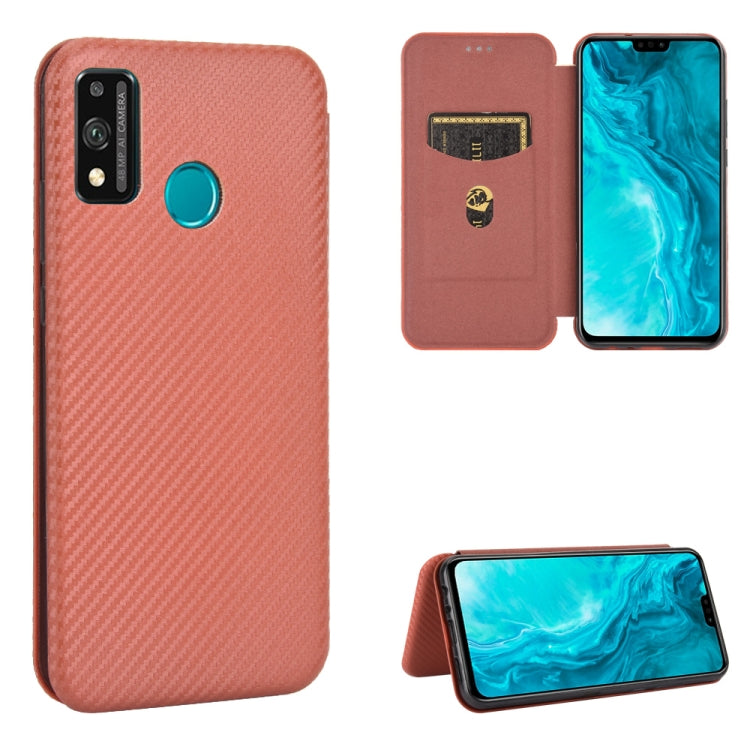 Struttura in fibra di carbonio Flip orizzontale magnetico Custodia in pelle TPU + PC + PU con slot per schede, For Huawei P40, For Huawei Y6p, For Huawei Y8p / Enjoy 10S, For Huawei Honor 9X Lite