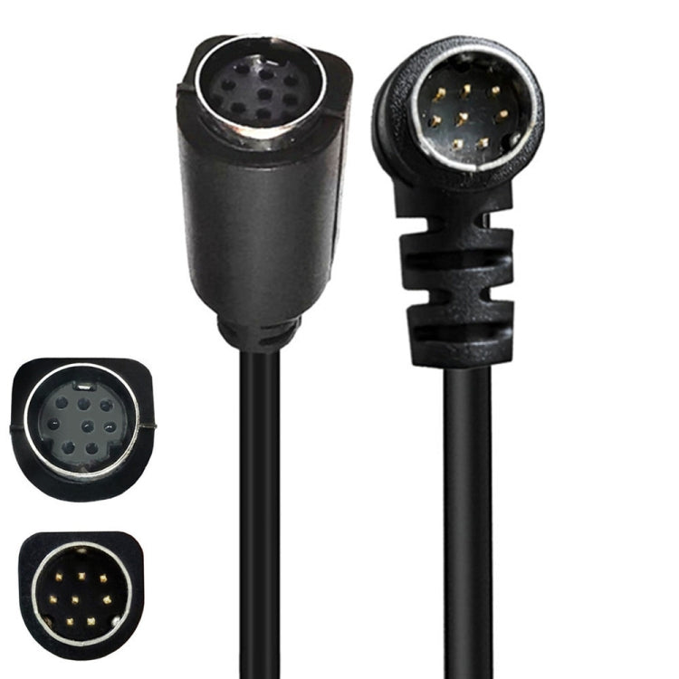 Cavo adattatore audio TV curvo mini DIN 8 pin Cavo TV Box S-Video, 0.5m, 1.8m, 3m