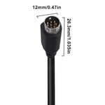 Cavo adattatore audio TV mini DIN 8 pin da 90 gradi Cavo TV Box S-Video, 0.5m, 1.8m, 3m