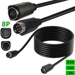 Cavo adattatore audio TV mini DIN 8 pin da 90 gradi Cavo TV Box S-Video, 0.5m, 1.8m, 3m