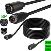 Cavo adattatore audio TV mini DIN 8 pin da 90 gradi Cavo TV Box S-Video, 0.5m, 1.8m, 3m