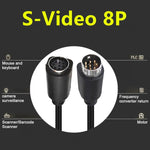 Cavo adattatore audio TV mini DIN 8 pin da 90 gradi Cavo TV Box S-Video, 0.5m, 1.8m, 3m
