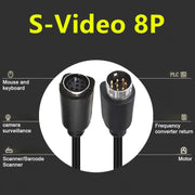 Cavo adattatore audio TV mini DIN 8 pin da 90 gradi Cavo TV Box S-Video, 0.5m, 1.8m, 3m