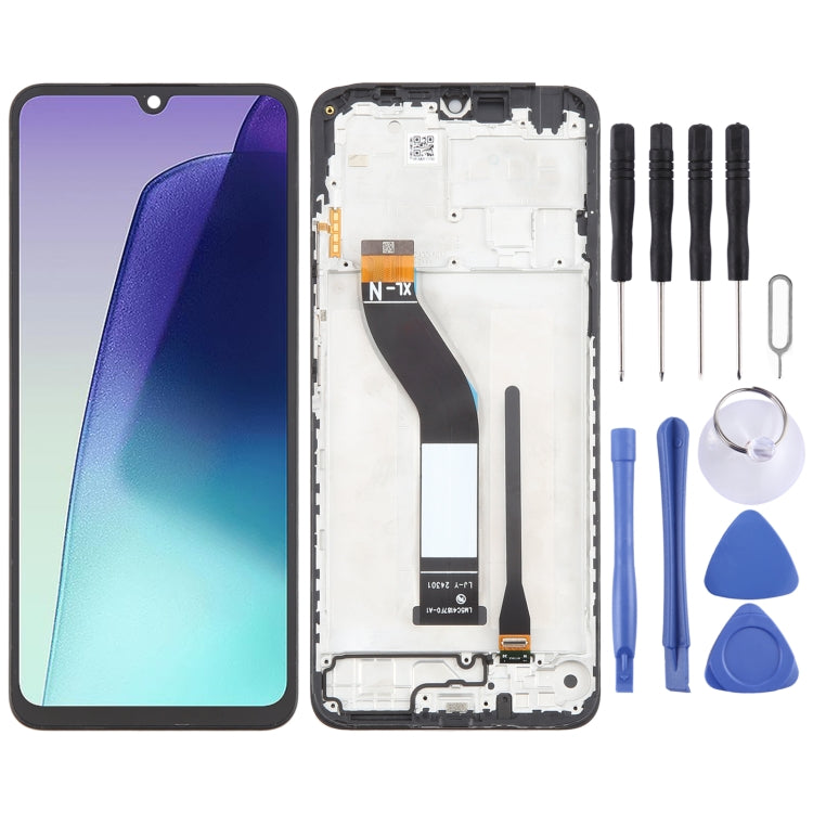 Digitalizzatore schermo LCD originale completo con telaio, For Xiaomi Redmi A3 Pro, For Xiaomi Poco C75, For Xiaomi Redmi 14R, For Xiaomi Redmi 14C 4G