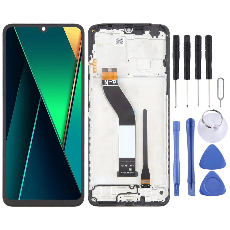 Digitalizzatore schermo LCD originale completo con telaio, For Xiaomi Redmi A3 Pro, For Xiaomi Poco C75, For Xiaomi Redmi 14R, For Xiaomi Redmi 14C 4G