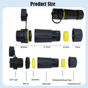 Accoppiatore Ethernet in rame puro schermato RJ45 Cat7 a porta singola, connettore LAN impermeabile, RJ45 Waterproof Coupler  With Protective Cover