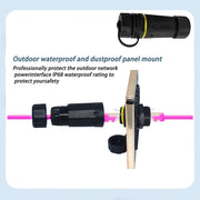 Accoppiatore Ethernet in rame puro schermato RJ45 Cat7 a porta singola, connettore LAN impermeabile, RJ45 Waterproof Coupler  With Protective Cover