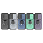 Custodia antiurto per telefono scorrevole Camshield TPU + PC con supporto, For Samsung Galaxy A36 5G