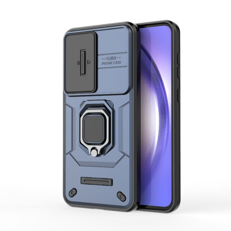 Custodia antiurto per telefono scorrevole Camshield TPU + PC con supporto, For Samsung Galaxy A36 5G