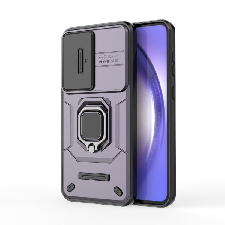 Custodia antiurto per telefono scorrevole Camshield TPU + PC con supporto, For Samsung Galaxy A36 5G