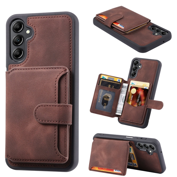 Custodia per telefono con porta carte in PU antifurto RFID Skin Feel Dream, For Samsung Galaxy S26+ 5G, For Samsung Galaxy S26 Ultra 5G, For Samsung Galaxy S26 5G, For Samsung Galaxy S25 5G, For Samsung Galaxy S25+ 5G, For Samsung Galaxy S25 Ultra 5G