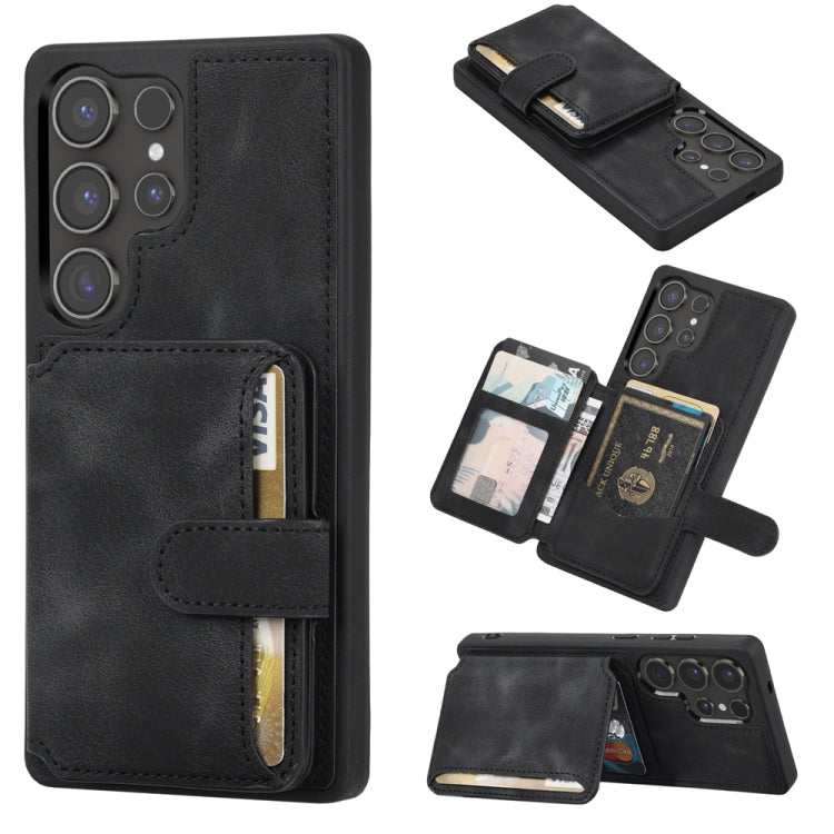 Custodia per telefono con porta carte in PU antifurto RFID Skin Feel Dream, For Samsung Galaxy S26+ 5G, For Samsung Galaxy S26 Ultra 5G, For Samsung Galaxy S26 5G, For Samsung Galaxy S25 5G, For Samsung Galaxy S25+ 5G, For Samsung Galaxy S25 Ultra 5G