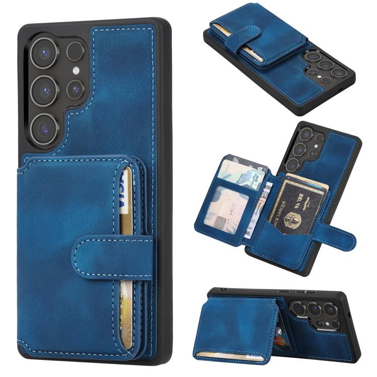 Custodia per telefono con porta carte in PU antifurto RFID Skin Feel Dream, For Samsung Galaxy S26+ 5G, For Samsung Galaxy S26 Ultra 5G, For Samsung Galaxy S26 5G, For Samsung Galaxy S25 5G, For Samsung Galaxy S25+ 5G, For Samsung Galaxy S25 Ultra 5G