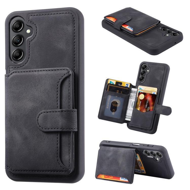 Custodia per telefono con porta carte in PU antifurto RFID Skin Feel Dream, For Samsung Galaxy S26+ 5G, For Samsung Galaxy S26 Ultra 5G, For Samsung Galaxy S26 5G, For Samsung Galaxy S25 5G, For Samsung Galaxy S25+ 5G, For Samsung Galaxy S25 Ultra 5G