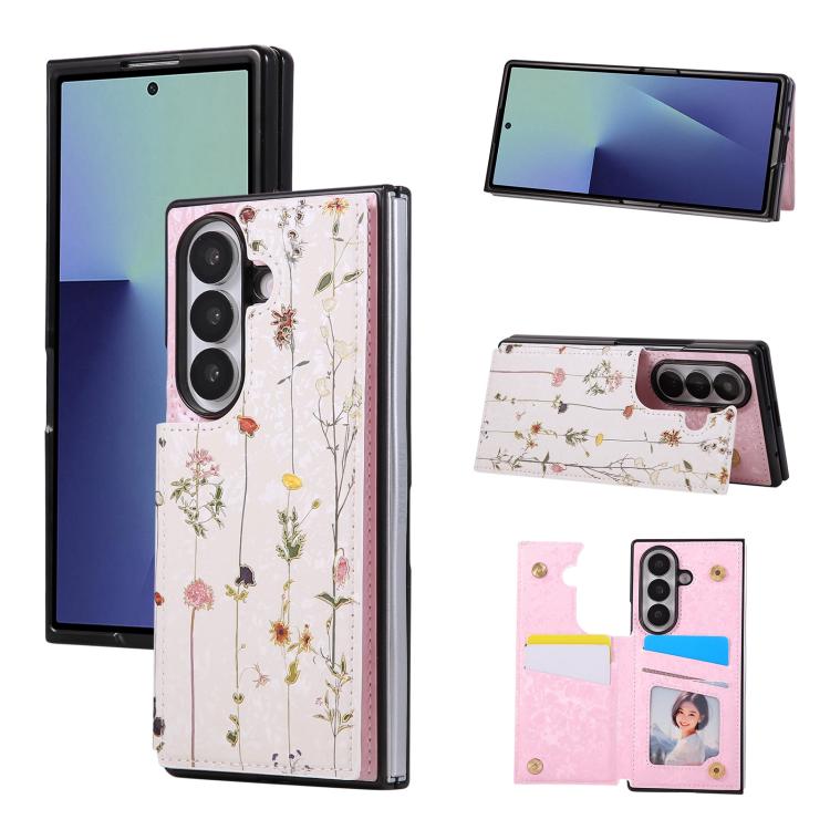 Custodia antifurto RFID con doppia fibbia stampata per telefono, For Galaxy Z Fold8 Ultra 5G, For Galaxy Z Flip8 5G, For Galaxy Z Flip6 / Flip7 FE, For Galaxy Z Fold7 5G, For Galaxy Z Flip7 5G, For Galaxy Z Fold6