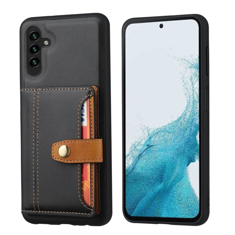 Custodia per telefono in TPU ibrido PU con slot per carte in pelle di vitello, For Samsung Galaxy S26+ 5G, For Samsung Galaxy S26 Ultra 5G, For Samsung Galaxy S26 5G, For Samsung Galaxy S25 5G, For Samsung Galaxy S25+ 5G, For Samsung Galaxy S25 Ultra 5G
