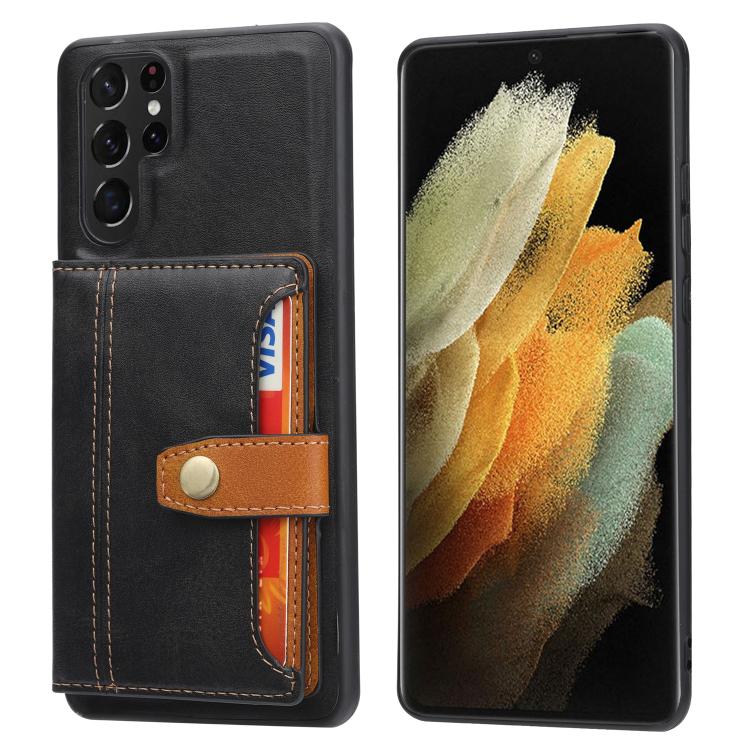 Custodia per telefono in TPU ibrido PU con slot per carte in pelle di vitello, For Samsung Galaxy S26+ 5G, For Samsung Galaxy S26 Ultra 5G, For Samsung Galaxy S26 5G, For Samsung Galaxy S25 5G, For Samsung Galaxy S25+ 5G, For Samsung Galaxy S25 Ultra 5G
